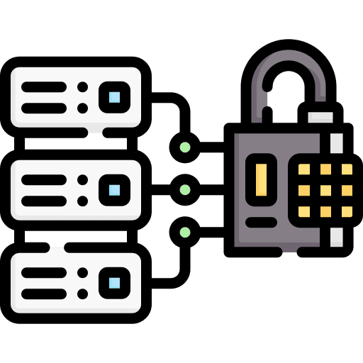 Padlock server lock database icon
