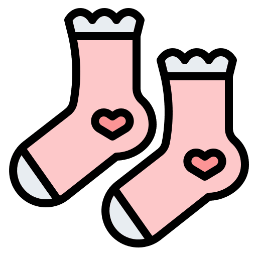 Socks fashion wearing woman icon