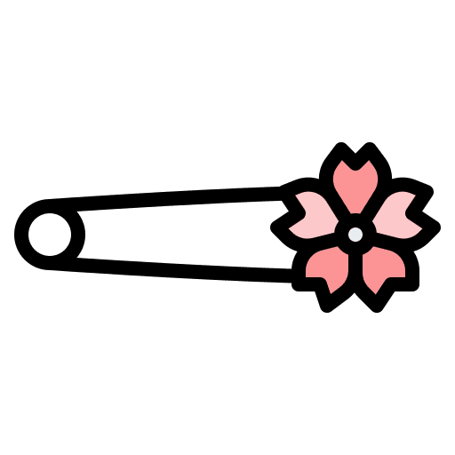 Brooch wearing accessories woman icon