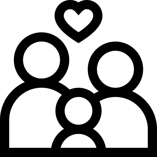 Family mother father daughter icon