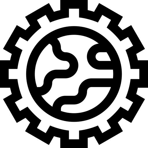 Gear nature ecology and environment planet earth icon