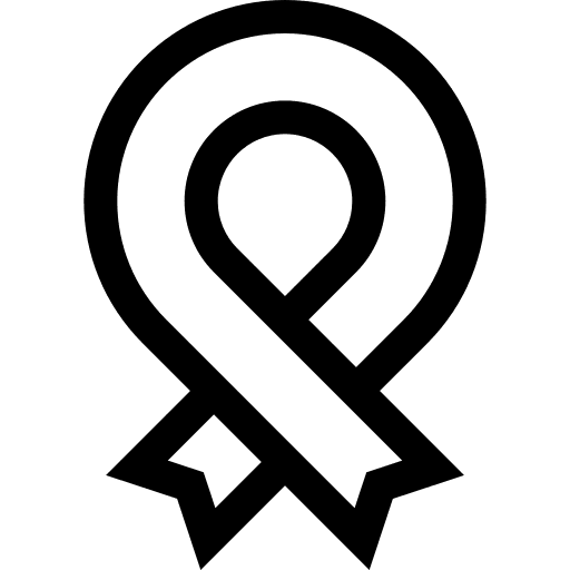 Pink ribbon support shapes and symbols healthcare and medical icon