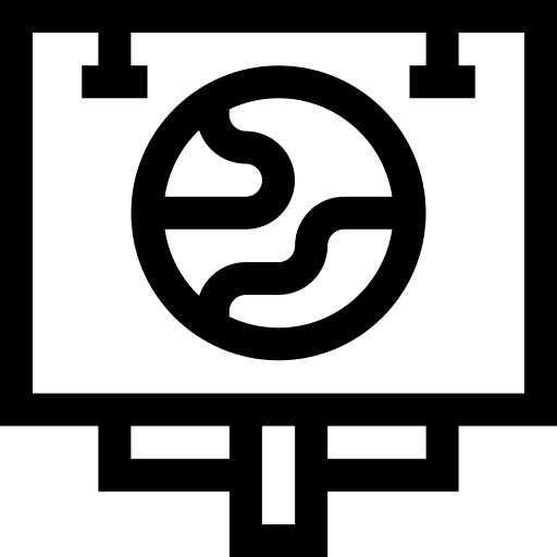 Billboard ecology and environment marketing world icon