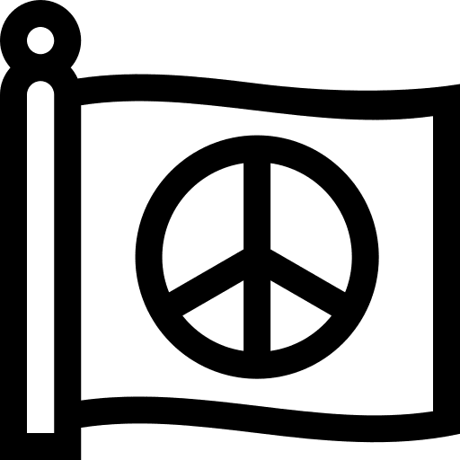 Peace symbol shapes and symbols flags nationality icon