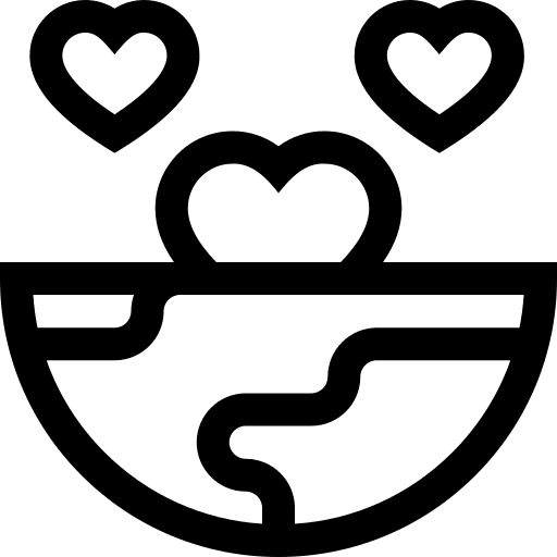 Save the world save the planet earth love icon