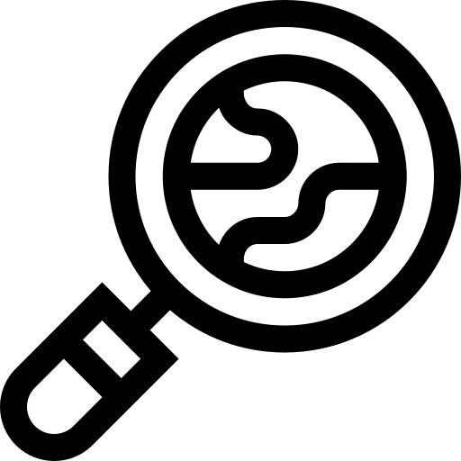 Searching maps and location internet worldwide icon