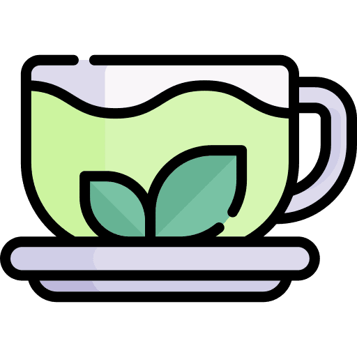 Green tea tea bag mug food and restaurant icon