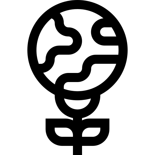 World sustainable planet earth plant icon
