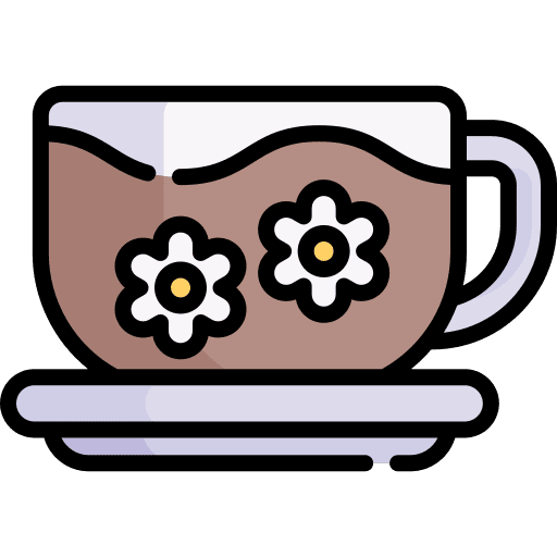 Tea mug flower jasmine food and restaurant icon