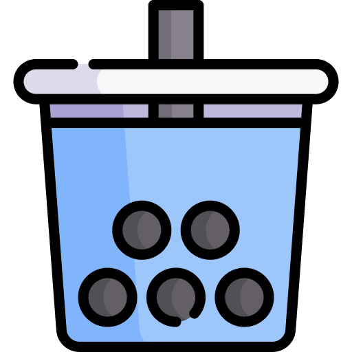 Bubble tea beverage plastic cup bubble tea icon