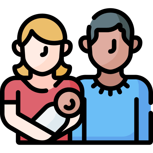 Family family afro kid icon