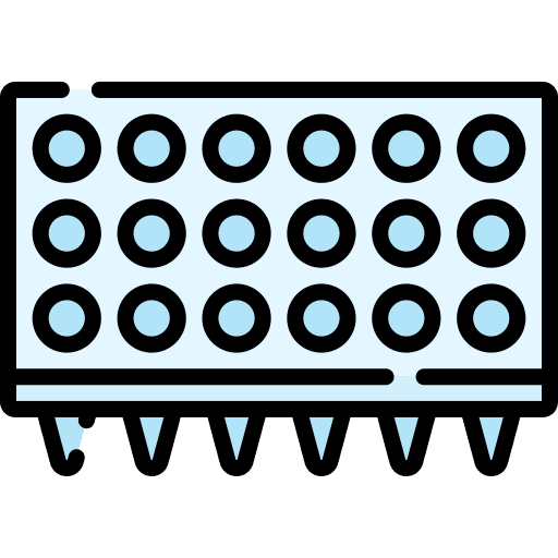 Pcr test healthcare and medical test tube virus icon