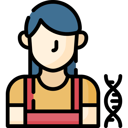 Dna biological genetics black hair icon