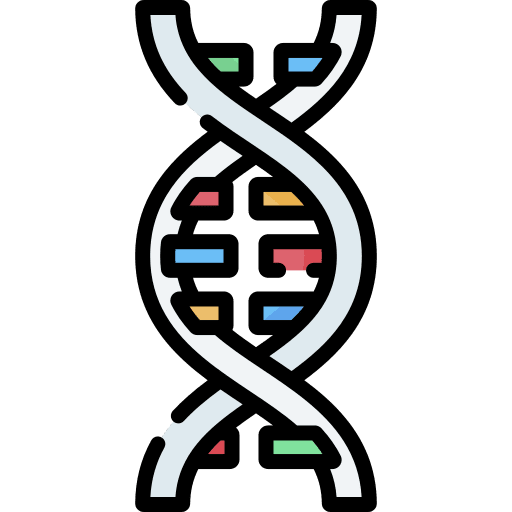 Dna science genetical deoxyribonucleic acid icon