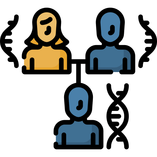 Genetics parents genetics family tree icon