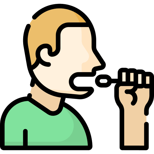 Swab bacteria dna people icon