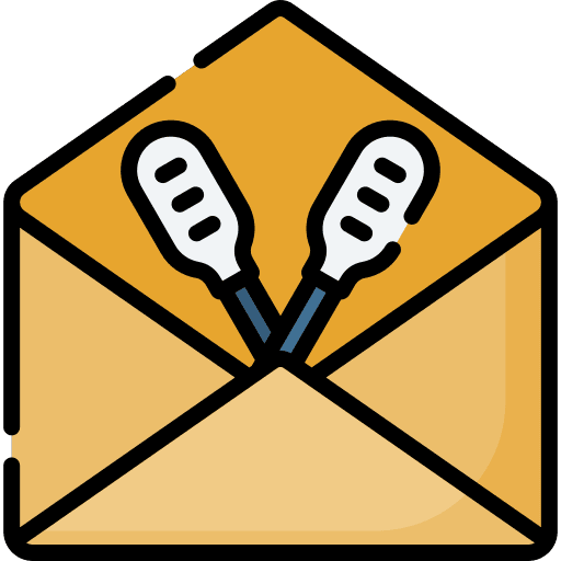 Swab test cotton swab envelope icon