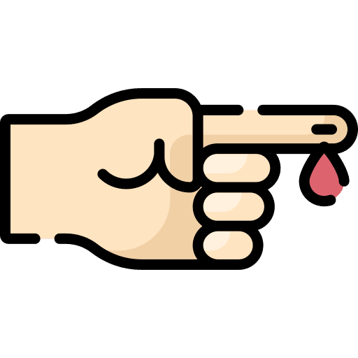 Blood sample blood drop glucose blood test icon