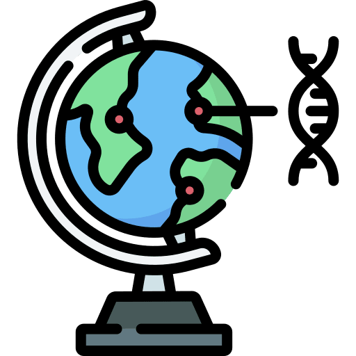 Dna world healthcare and medical dna icon