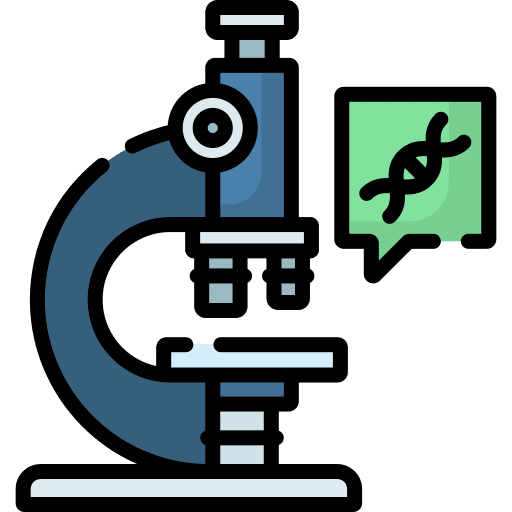 Microscope health genetics dna icon