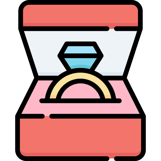 Diamond ring gift box box fashion icon