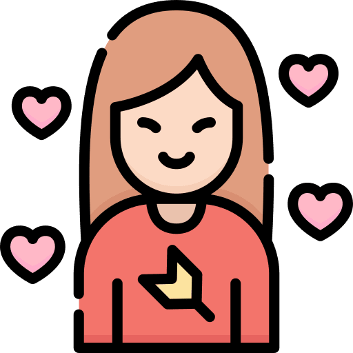 Hit by cupid arrow in love brown hair icon