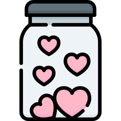 Jar love love and romance collection icon