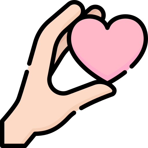 Heart hand valentines day heart icon