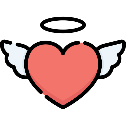 Heart wings angel romantic icon