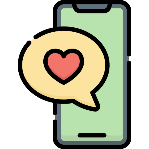 Love message chat bubble social media speech bubble icon