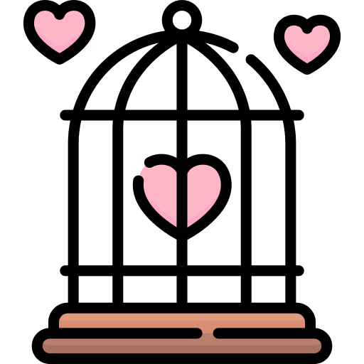 Cage cage door romantic icon