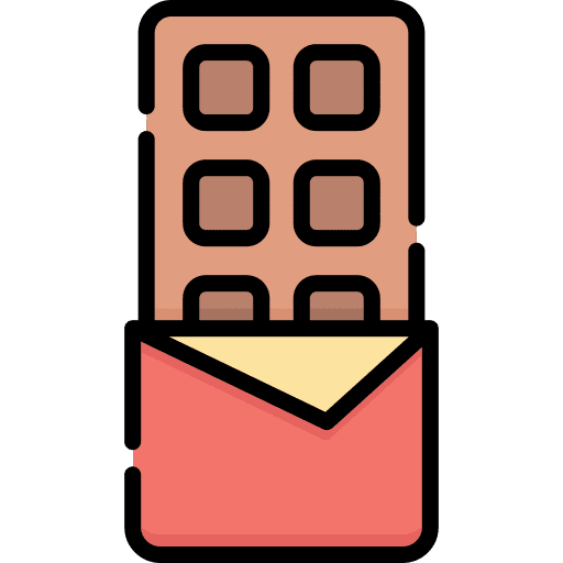 Chocolate bar love food and restaurant chocolate bar icon