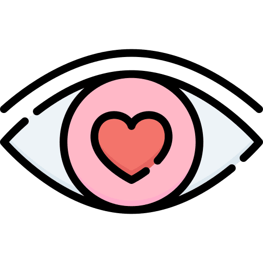 In love love eye loving icon
