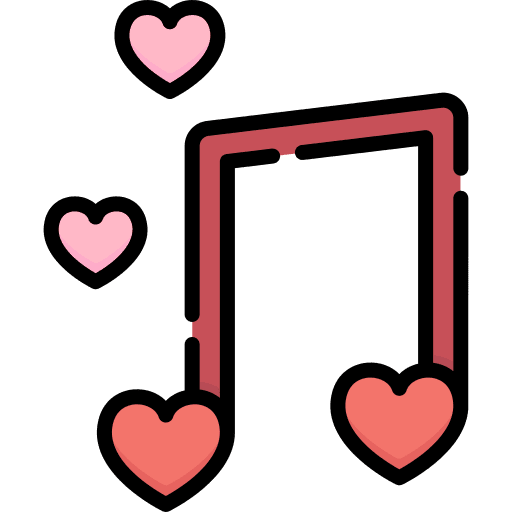 Love song quaver wedding love icon
