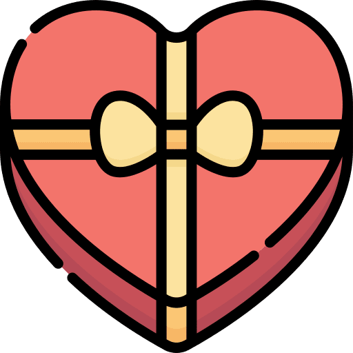 Chocolate box love gift surprise icon