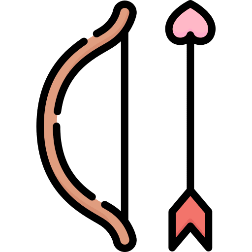 Cupid arrow relationship heart arrow icon