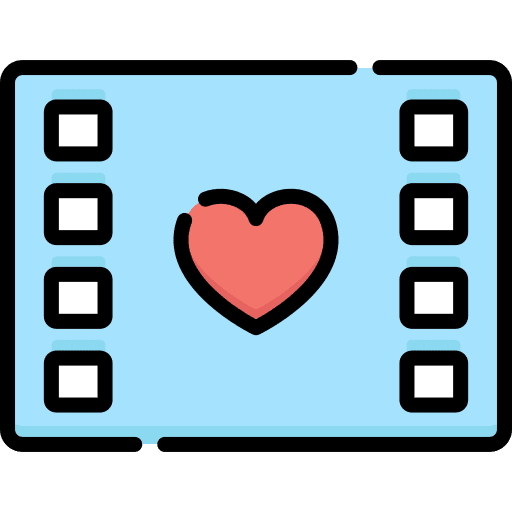 Romantic movie film love entertainment icon