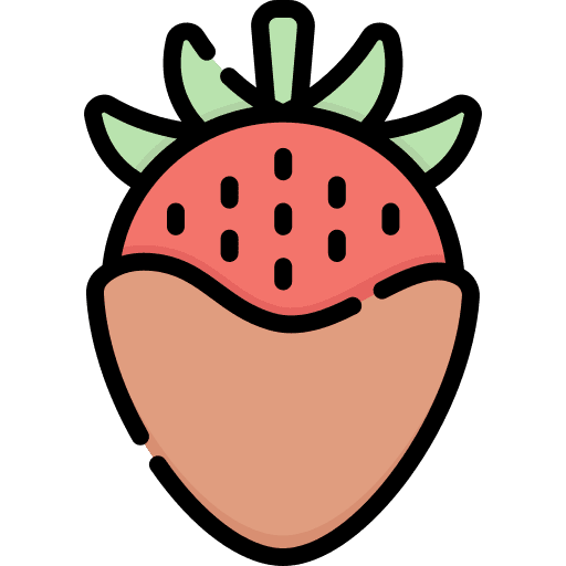 Strawberry dessert chocolate food and restaurant icon