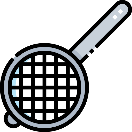 Tea strainer colander kitchenware food icon