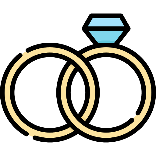 Wedding rings fashion diamond jewel icon