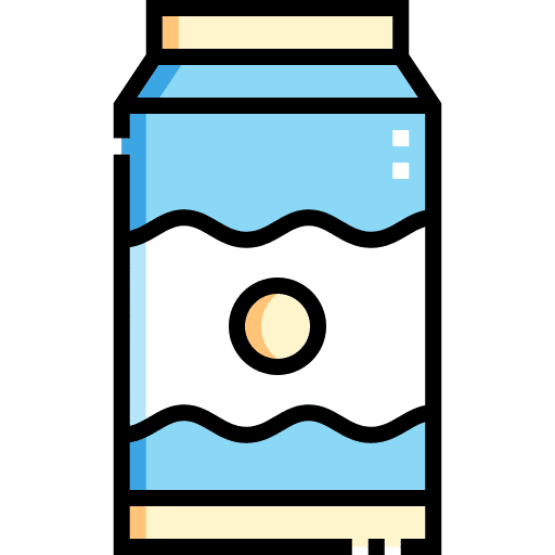 Milk box breakfast dairy package icon