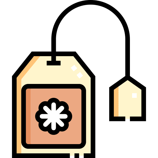 Tea bag infusion beverage healthy drink icon