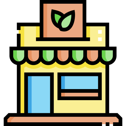 Cafe coffee shop architecture and city building icon