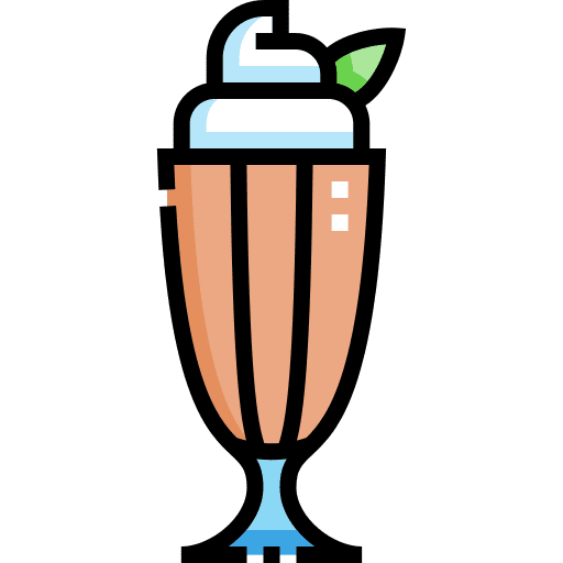 Tea cup beverage whipped cream float icon