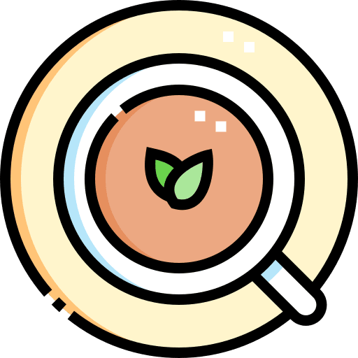 Tea mug herbal tea tea mug leaves icon
