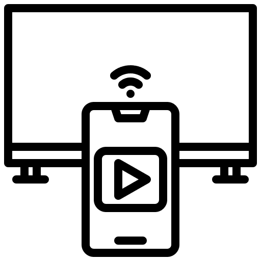 Television connectivity remote control tv monitor icon