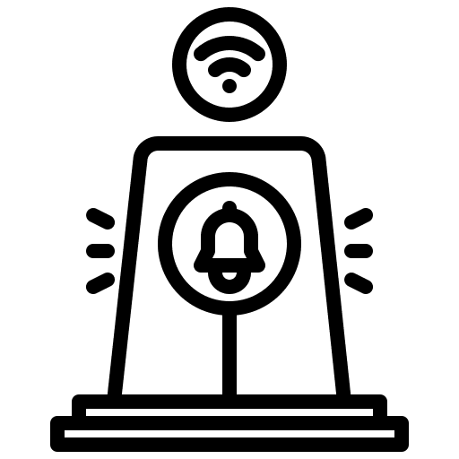 Alarm siren emergency flashlight icon
