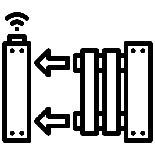 Gate electronics domotics smart home icon