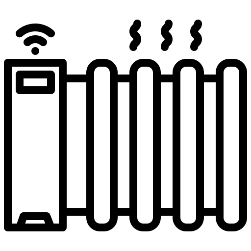Heater heater smart home technology icon