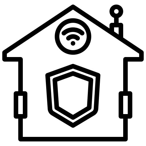 Home insurance security smart home icon